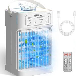 Portable Cooling Fan with Remote and USB Cable
